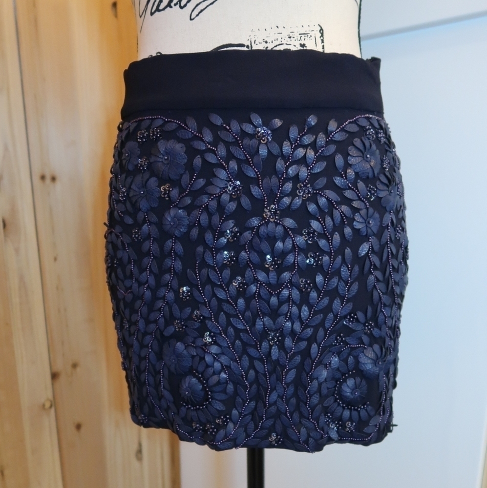 Romeo and Juliet Couture Floral Embellished Skirt